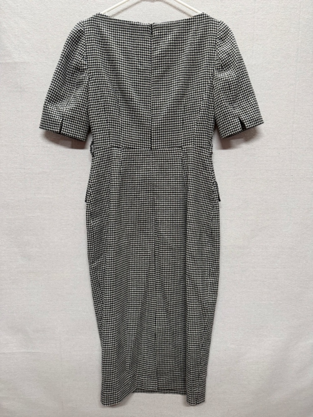 RTR L.K. Bennett Nina Houndstooth Heart Dress - size 4 - Picture 4 of 5